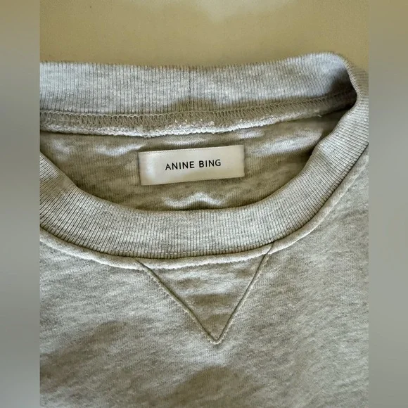 Anine Bing Gray Ramona Crewneck Sweater size XS - Picture 3 of 11
